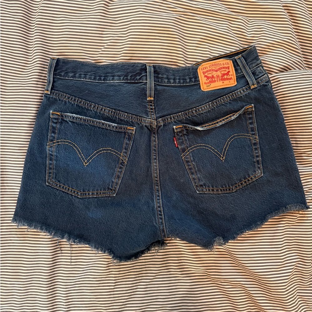 Levi's Blue Jean Shorts Distressed Cut-Off Style